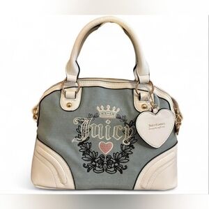 Juicy Couture Blue and Cream Women's Bag